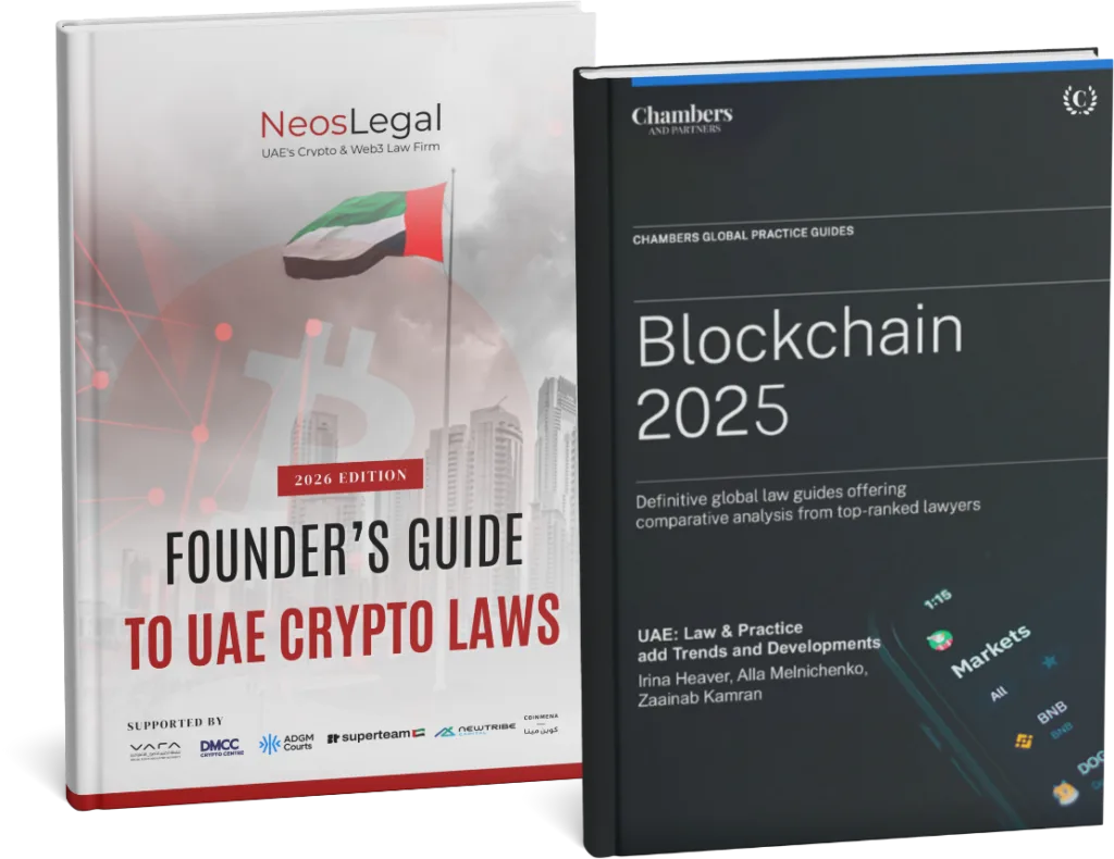 Irina is the author of “Founder’s Guide to UAE Crypto Laws” 2026 edition, a practical legal guide designed for crypto and Web3 founders entering or operating in the UAE. The guide is widely referenced by founders, investors, and advisors.
